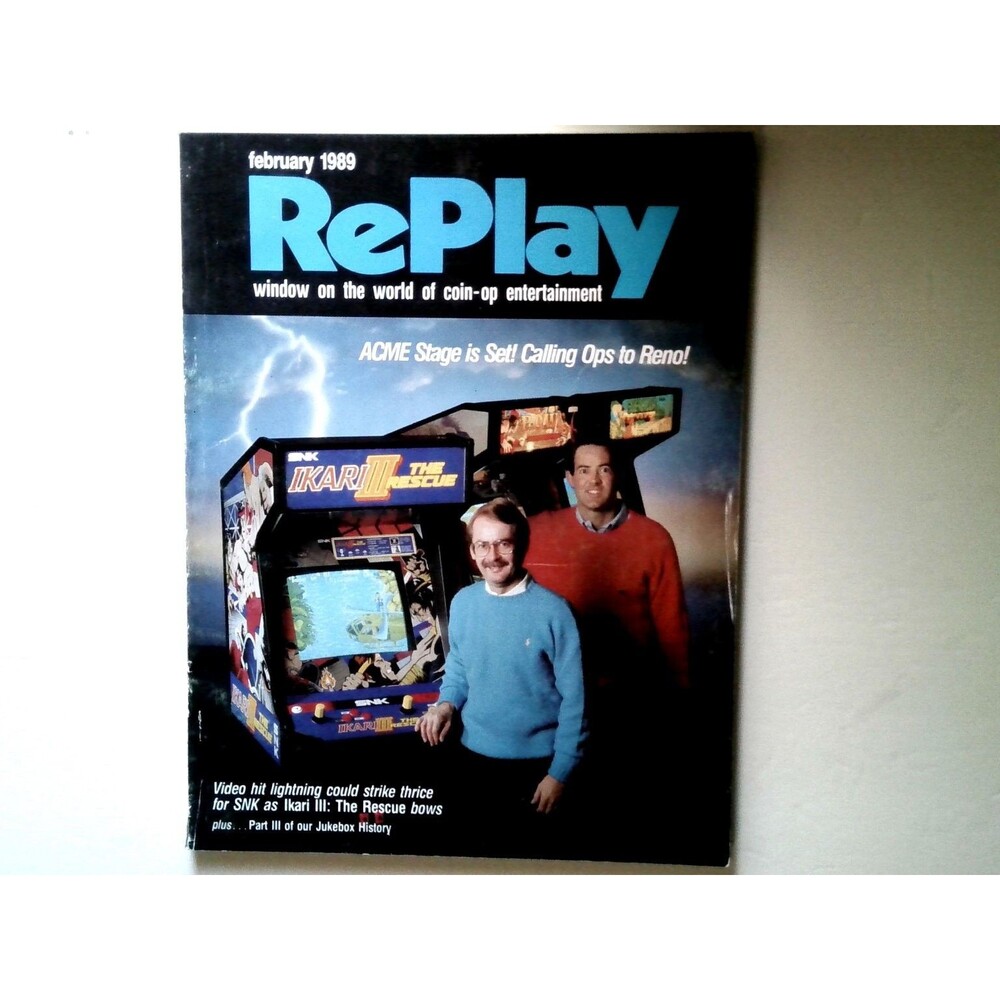 RePlay Magazine February 1989 Nintendo Ghouls N Ghosts Narc Tetris Turbo Drive
